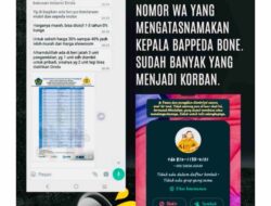 Penipu Catut Foto dan Identitas Kepala Bappeda Bone Ade Fariq Ashar, Tawarkan Potongan Harga Mobil 40 Persen