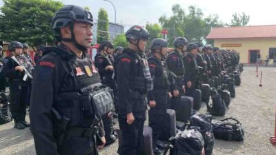 Empat Polres Dikawal Personel Brimob Bone, Danyon Ichsan: Jangan Golput!