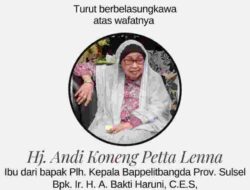 Innalillah, Ibu Mantan Pj Bupati Bone Meninggal Dunia