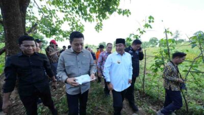 Pj Gubernur Sulsel bersama Komisi V DPR RI Cek Lahan Pembangunan Stadion di Makassar