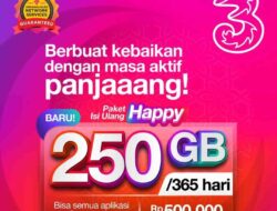 Promo Baru Indosat Tri, 250 GB Selama 365 Hari