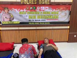 Semarak Hari Bhayangkara ke 78, Brimob Bone Sumbang Darah