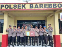 Polsek Barebbo Jadi Polsek Terbersih di Bone