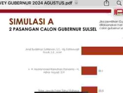 Hasil Survei IPI Pilgub Sulsel: Andi Sudirman – Fatmawati Vs Dani Pomanto – Azhar Arsyad