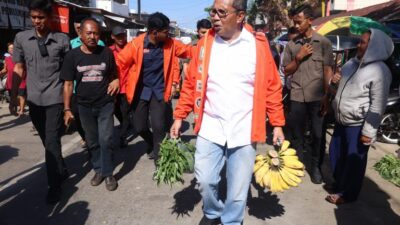 Kampanye di Pangkep, Danny Pomanto Awali dengan Blusukan ke Pasar Sentral