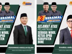 Dua Wakil Ketua DPRD Bone Dilantik, Beramal: Jaga Amanah Rakyat