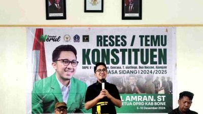 Wakil Ketua DPRD Khairul Amran Kawal Isi Hati Masyarakat Dua Boccoe di DPRD Bone