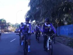 Dansat Brimob Polda Sulsel Siap Rutinkan Fun Gowes Satya Harina Tama Cycling Club