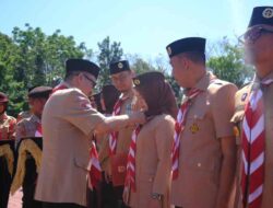 Apel Besar Hari Pramuka Ke-64, Andi Tenri Indah Darmawangsyah Terima Lencana Pancawarsa III