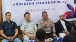 Peringatan Hari Keselamatan LLAJ Nasional, Kolaborasi Satlantas Polres Bone dan Jasa Raharja: Ingat Pakai Helmet