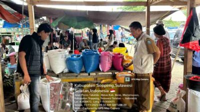 Temuan Satgas Pangan Polres Soppeng Cek Harga Beras di Pasar Tradisional