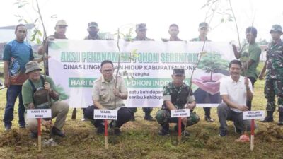 Wabup Andi Akmal Peringati Hari Menanam Pohon Indonesia di Aru Land Cabalu: Pemkab Bone Tanam 1.800 Pohon