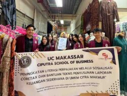 Mahasiswa UC Makassar Bekali UMKM Citra Makmur Literasi Perpajakan Coretax dan Penyusunan Laporan Keuangan