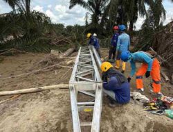 PLN Kebut Siang Malam Tuntaskan Jalur Listrik Langsa – Pangkalan Brandan