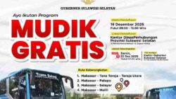 Bus Gratis Nataru Gubernur Sulsel Andi Sudirman untuk Masyarakat, Ini Rutenya