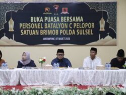 Dansat Brimob Polda Sulsel Buka Puasa Bersama Anak Yatim di Bone, Bagikan Paket Cinta Ramadan