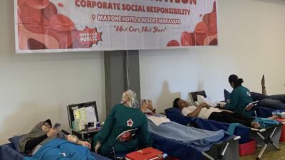 MaxOne Hotel Makassar Gelar Donor Darah: Ratusan Peserta Hadir, Kumpulkan 83 Kantong Darah