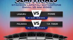 Menang atau Pulang! Empat Tim Siap Bertarung Sengit Rebut Tiket Final Bone Beramal Cup 2026