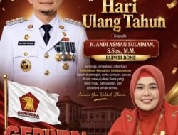 Ketua Fraksi Gerindra DPRD Bone Andi Purnamasari Amier Ucapkan Selamat Ulang Tahun ke-48 untuk BupAAS