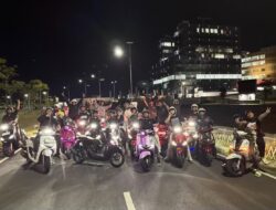 Jelajahi Keindahan Makassar di Malam Hari, Puluhan Rider Honda Stylo Ramaikan Night Ride Bersama Asmo Sulsel