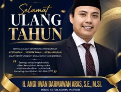 Selamat Ulang Tahun Andi Iwan Darmawan Aras, Dari Sulsel untuk Indonesia: Mengabdi Tanpa Henti, Menginspirasi Negeri