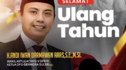 Doa dan Hormat dari Bone untuk Andi Iwan Darmawan Aras, Ahmad Zainuddin: Terus Mengabdi untuk Rakyat dan Negeri