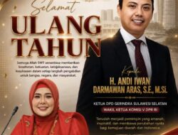 Andi Purnamasari Amier Sampaikan Doa dan Harapan di Hari Ulang Tahun Andi Iwan Darmawan Aras: Semoga Terus Mengabdi untuk Rakyat