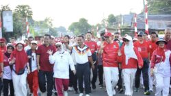 Ribuan Warga Ramaikan Jalan Santai HUT RI ke-81 Bersama BupAAS dan Wabup Andi Akmal di Ajangale