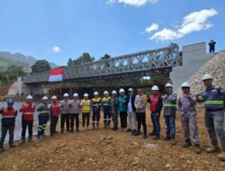 Dua Jembatan Bailey PT Bumi Karsa Resmi Dibuka, Akses Warga Routa Kini Makin Lancar