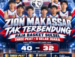 Zion Makassar Tak Terbendung, Raja Basket Sulsel Ukir Three-Peat dan Enam Gelar Juara