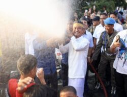 Cemme Passili’ Diguyur Air, Pelangi Muncul di Langit Tanah Bangkalae