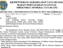 Bone Jadi Kabupaten Pertama di Sulsel yang Kantongi Hasil Verifikasi LP2B dari Kementerian ATR/BPN