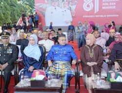 Munafri dan Aliyah Hadiri Prosesi Penurunan Bendera di Karebosi