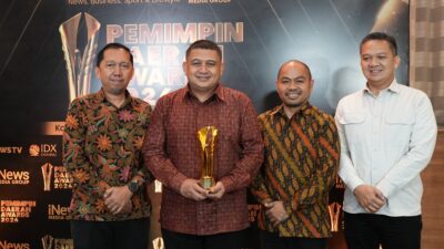 Kadis Kominfo Dampingi Munafri Terima Penghargaan Pemimpin Daerah Award 2026