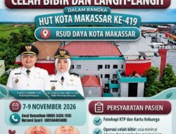 RSUD Daya Gelar Operasi Celah Bibir Gratis, Sambut HUT ke-419 Kota Makassar